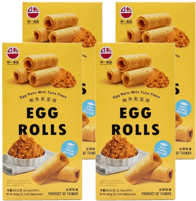 味一食品 鮪魚鬆蛋捲, 60g, 4盒