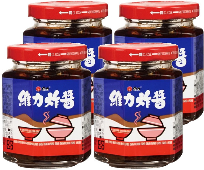 維力 炸醬 玻璃罐裝, 175g, 4罐