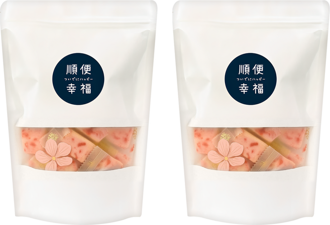 順便幸福 輕甜草莓牛軋糖, 250g, 2個