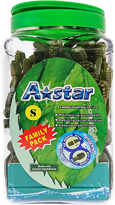 A star 多效雙頭潔牙骨 S, 原味, 1.1kg, 1桶