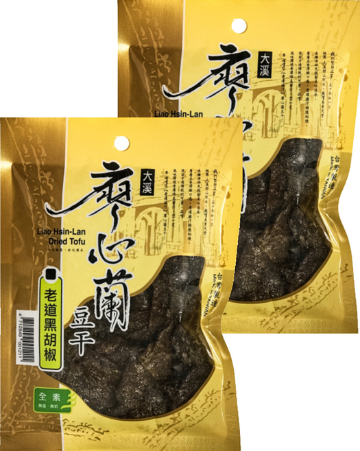 大溪廖心蘭豆干 老道黑胡椒, 110g, 2包