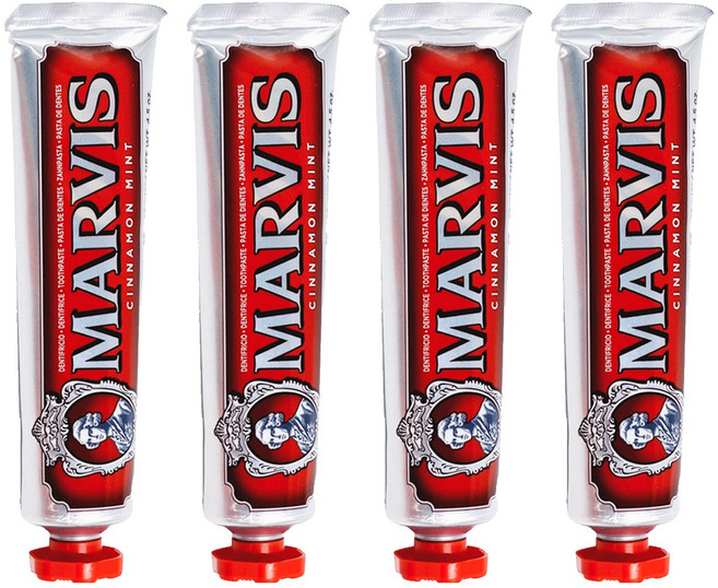 MARVIS 台灣公司貨 肉桂薄荷牙膏, 85ml, 4個