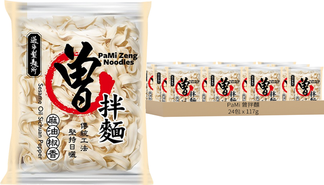 PaMi 曾拌麵 麻油椒香 117g, 24包