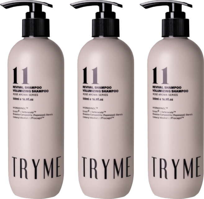 TRYME 詩朵 11號 胺基酸洗髮精華液 豐盈亮澤, 500ml, 3瓶