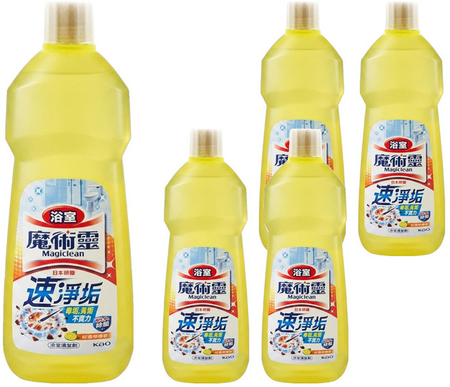 Kao 花王 Magiclean 魔術靈 浴室清潔劑 舒適檸檬, 500ml, 5瓶