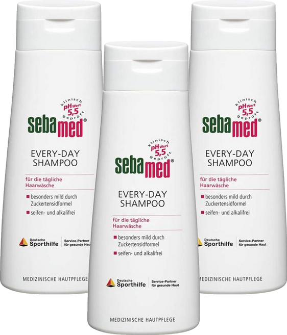 sebamed 施巴 EVERY DAY SHAMPOO PH5.5 清潔溫和洗髮乳, 200ml, 3瓶