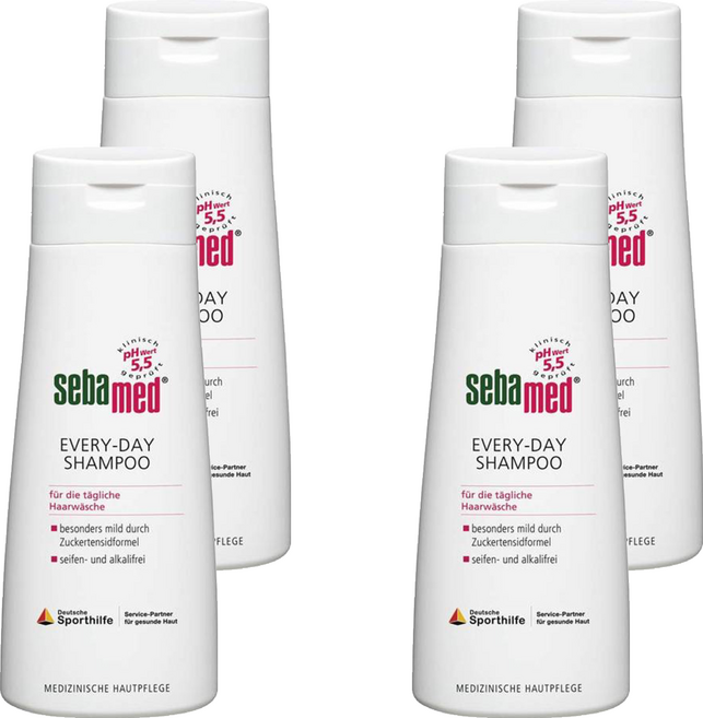 sebamed 施巴 EVERY DAY SHAMPOO PH5.5 清潔溫和洗髮乳, 200ml, 4瓶
