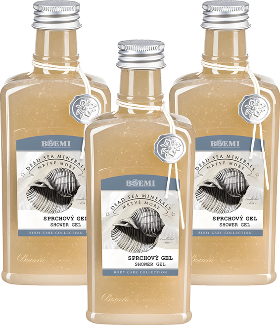 BOEMI 賦活約旦死海礦物泥沐浴膠, 275ml, 3瓶
