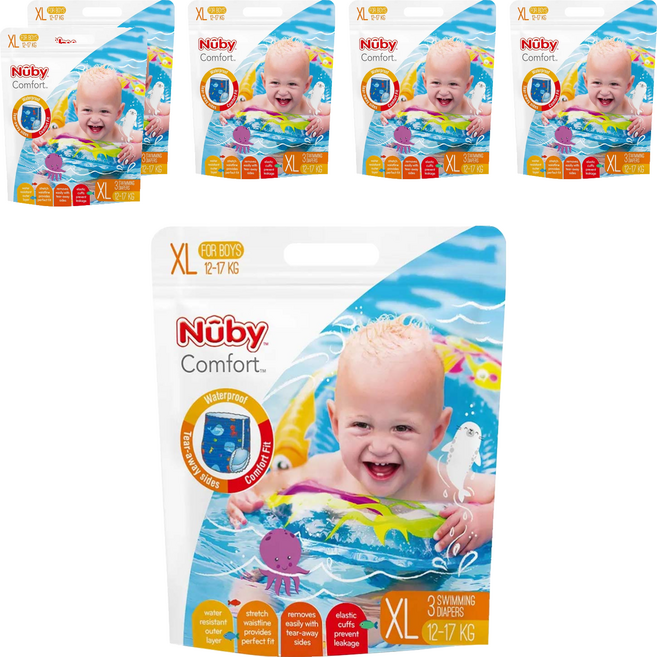 Nuby 游泳褲型尿布 男童, XL, 18片