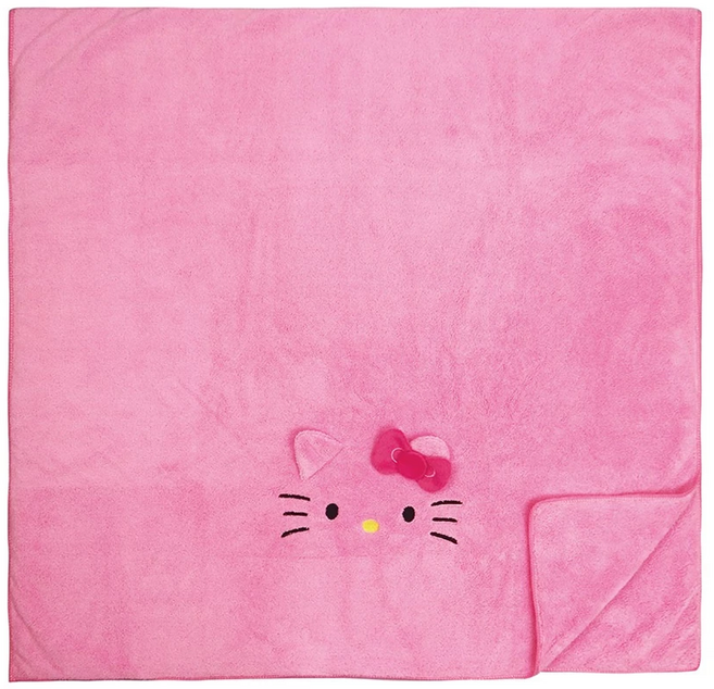 Hello Kitty 凱蒂貓 造型快乾浴巾 140 x 70cm, 粉色, 1條