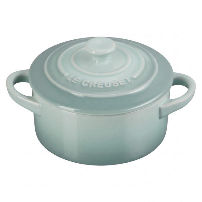 LE CREUSET 瓷器 迷你圓烤盅 海洋之花 10cm 烤模 湯盅 1個