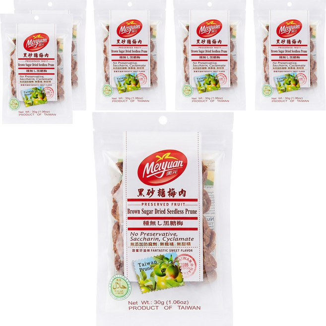 美元 黑砂糖梅肉, 30g, 6包