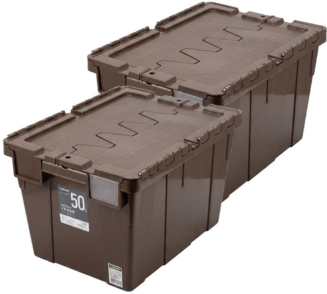 KEYWAY 聯府 3號物流箱 BL502 50L, 咖啡色, 2個
