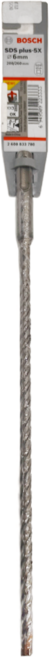 BOSCH 博世 台灣公司貨 四溝四刃鎚鑽鑽頭 SDS plus-5X 6 x 200 x 260mm, 1個