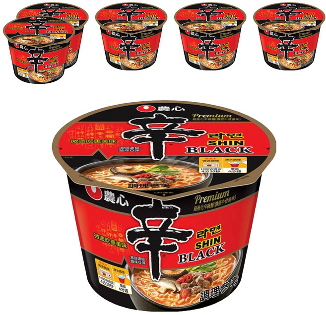 NONGSHIM 農心 超進化辛碗麵 濃郁牛骨湯味 101g, 6入