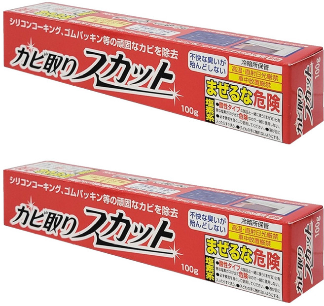 鈴木油脂 矽立清除霉凝膠 有效除霉 浴室/磁磚縫隙清潔 輕鬆去除霉根 日本製造, 100g, 2條
