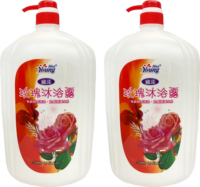 Han Young 涵漾 玫瑰沐浴露, 2L, 2瓶