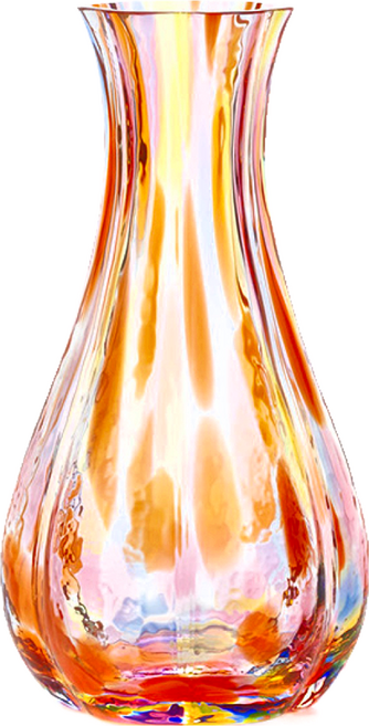 ADERIA GLASS 津輕系列 花彩玻璃花瓶, 日落橘