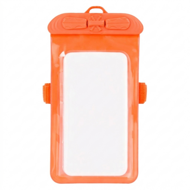GoPeaks 6.4吋深度耐壓30米手機觸控防水袋 掛繩臂帶兩用 T35N 18 x 10.5cm, 橘色, 1個