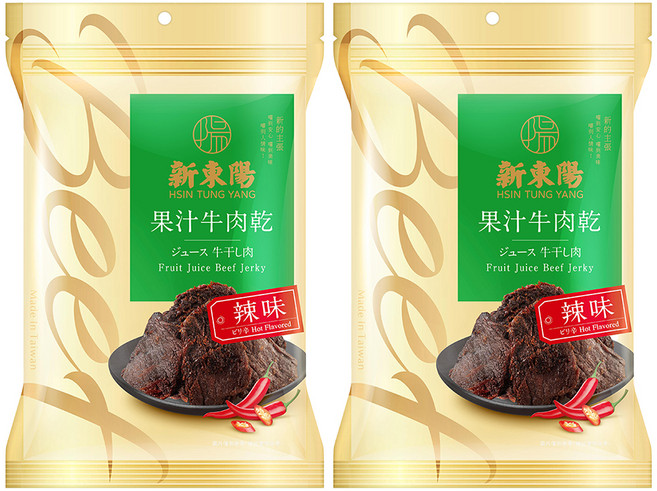 新東陽 果汁牛肉乾 辣味, 210g, 2包