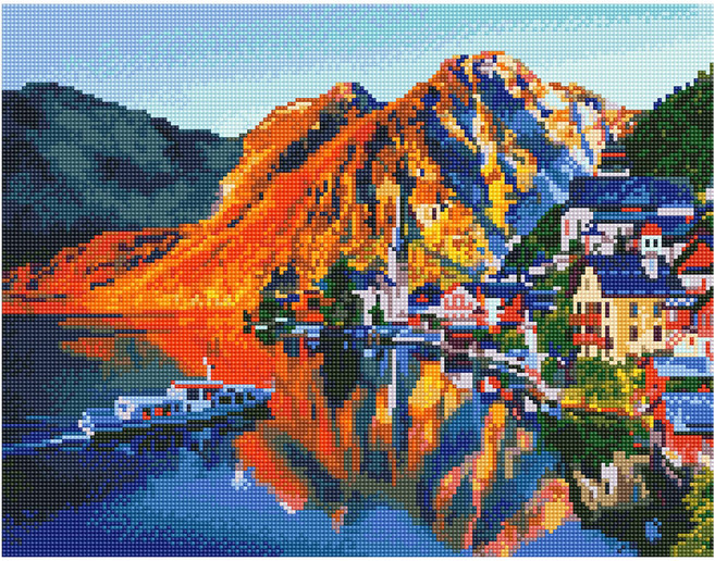 ArtLife 藝術生活 鑽石畫 1kg, 夕照港灣, 1個