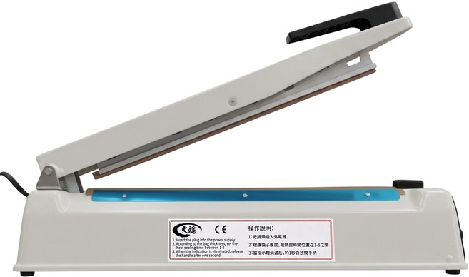 TRENY 大福 手壓式封口機 鐵殼30cm, 手壓式 白色, 1個