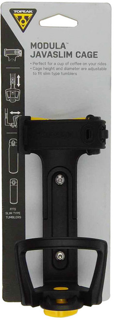 TOPEAK MODULA JAVASLIM 隨行杯水壺架 小, 黑色 + 黃色, 1個