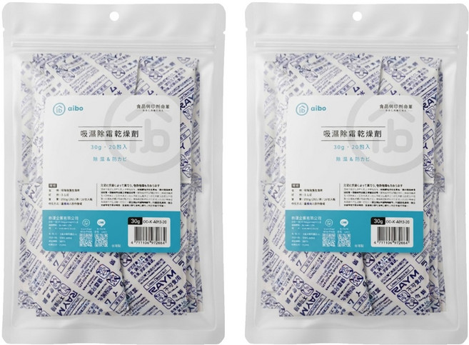 aibo 吸濕除霉 乾燥劑 台灣製 20包, 600g, 2袋