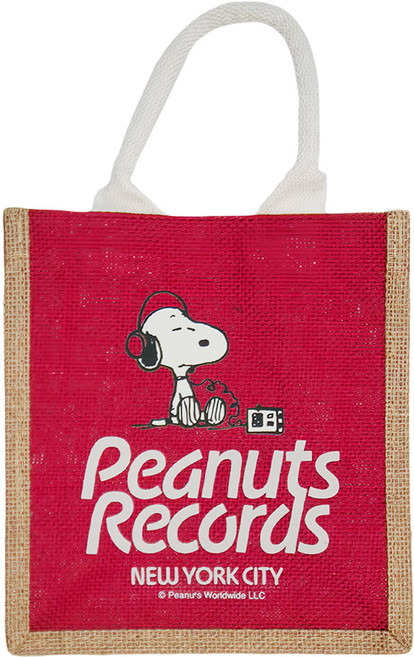 Kiiwi O SNOOPY 自袋方便輕便棉麻包, 紅色