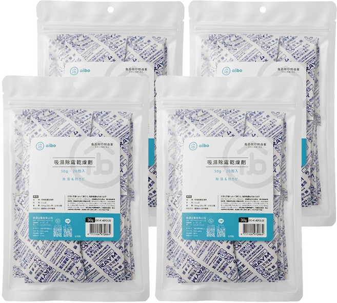 aibo 吸濕除霉 乾燥劑 台灣製 20包, 600g, 4袋
