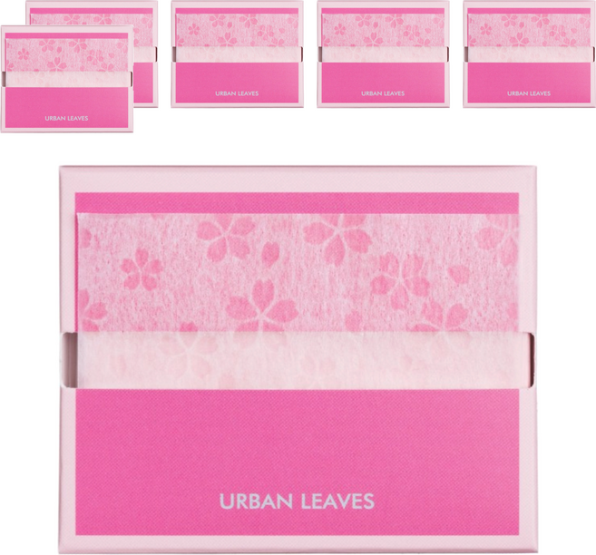URBAN LEAVES 韓國原裝 櫻花吸油紙 補充包, 50張, 6包