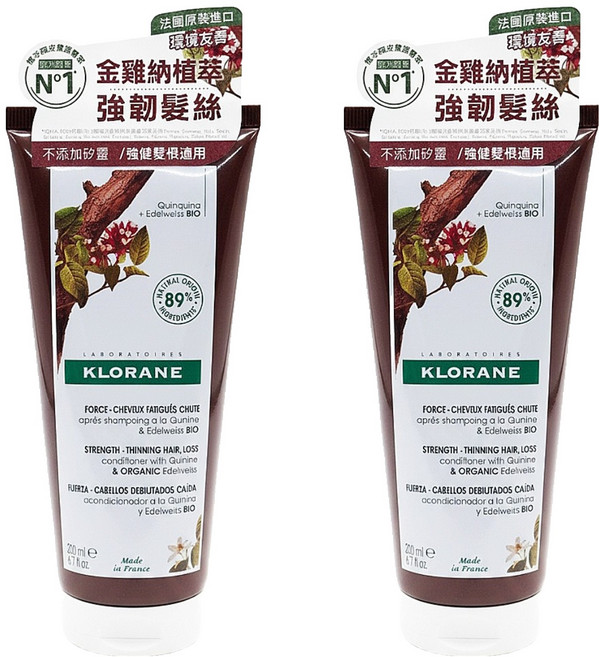 KLORANE 蔻蘿蘭 養髮強韌護髮素, 200ml, 2條