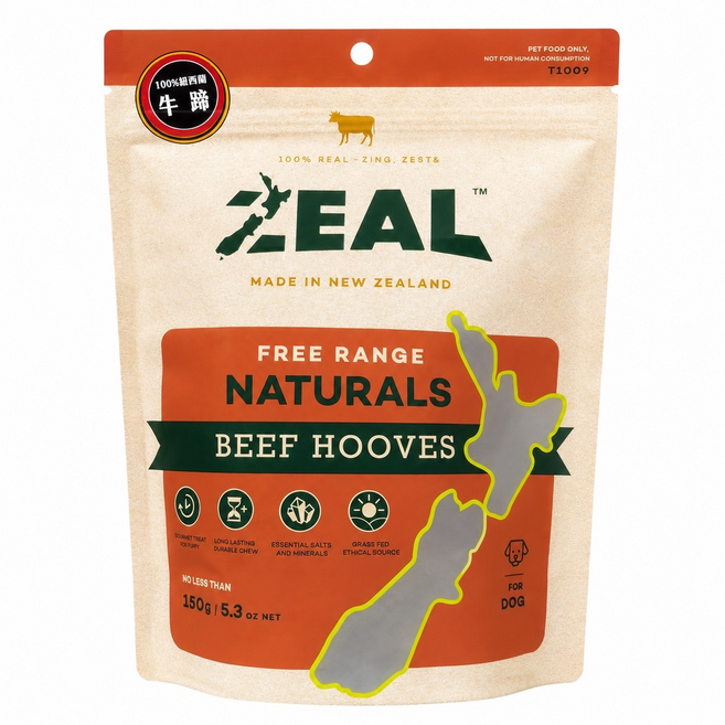 ZEAL 真致 天然風乾零食, 紐西蘭牛蹄, 150g, 1包
