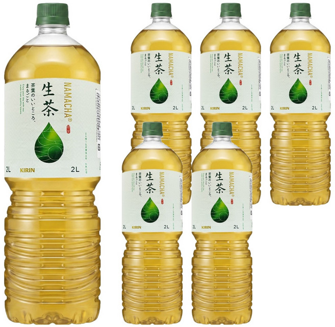 KIRIN 麒麟 生茶 大罐生茶, 2L, 6罐