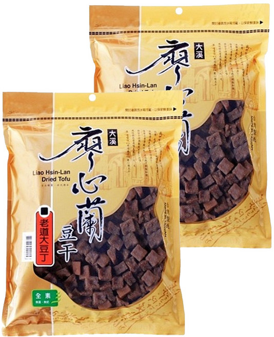大溪廖心蘭豆干 老道大豆丁, 380g, 2包