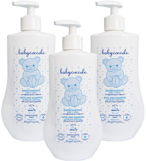 babycoccole 寶貝可可麗 二合一洗髮沐浴露, 3瓶, 400ml