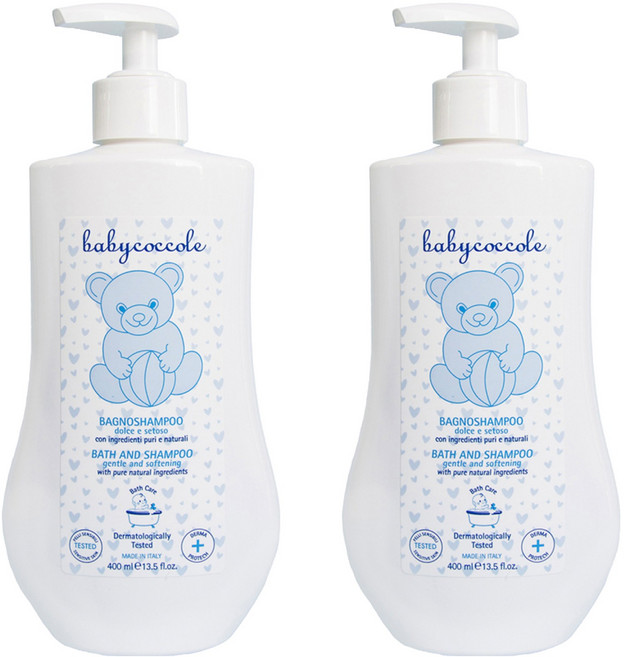 babycoccole 寶貝可可麗 二合一洗髮沐浴露, 2瓶, 400ml