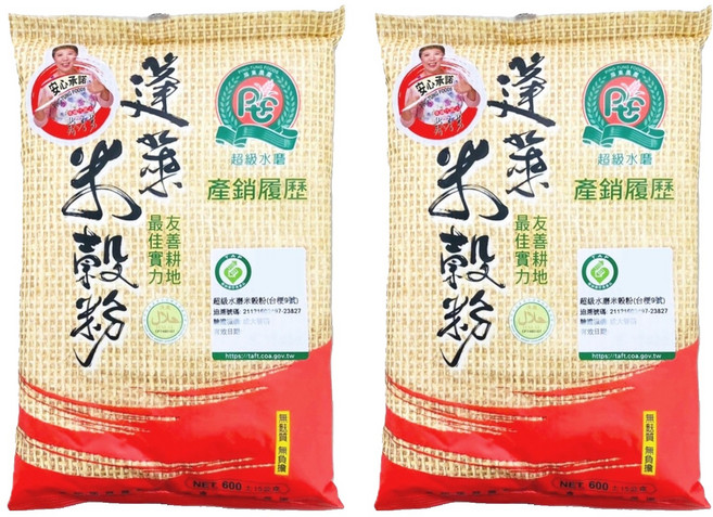 屏東農產 超級水磨米穀粉, 600g, 2包
