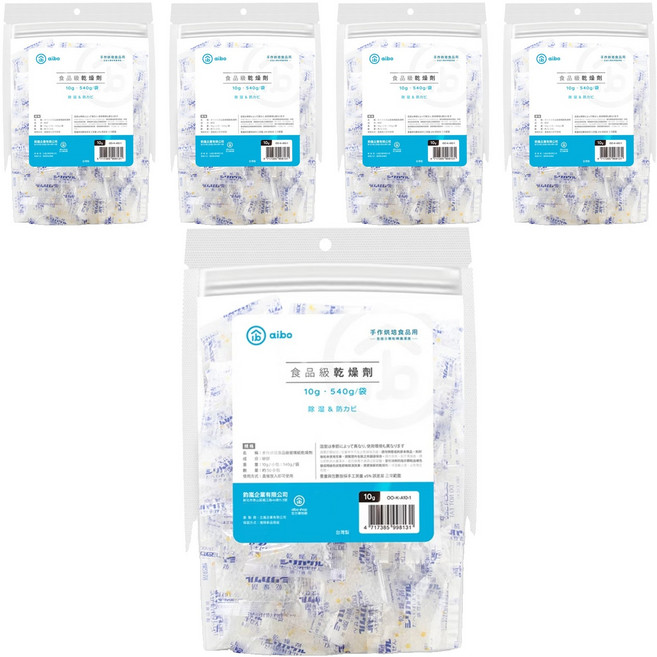 aibo 手作烘焙食品級玻璃紙乾燥劑 50包, 540g, 5袋