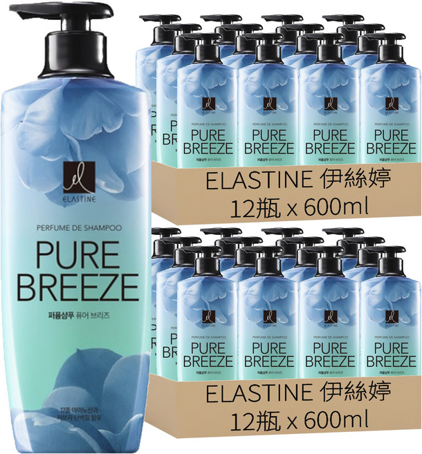 ELASTINE 伊絲婷 奢華香水系列 洗髮精 永恆珍愛, 600ml, 24瓶