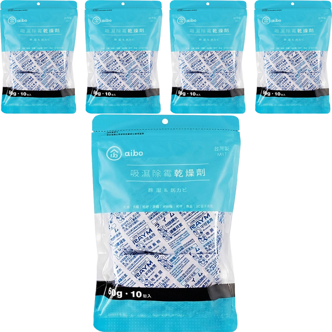 aibo 吸濕除霉乾燥劑 台灣製 10包, 600g, 4袋