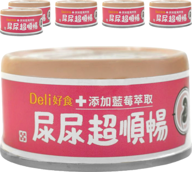 Deli 好食 貓慕斯系列 尿尿超順暢主食罐, 雞肉, 85g, 6罐