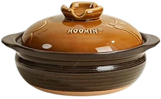 ONE TWO POT 萬土燒 嚕嚕米 MOOMIN 日式燉煮多功能湯鍋 古銅 2L, 22cm, 1個