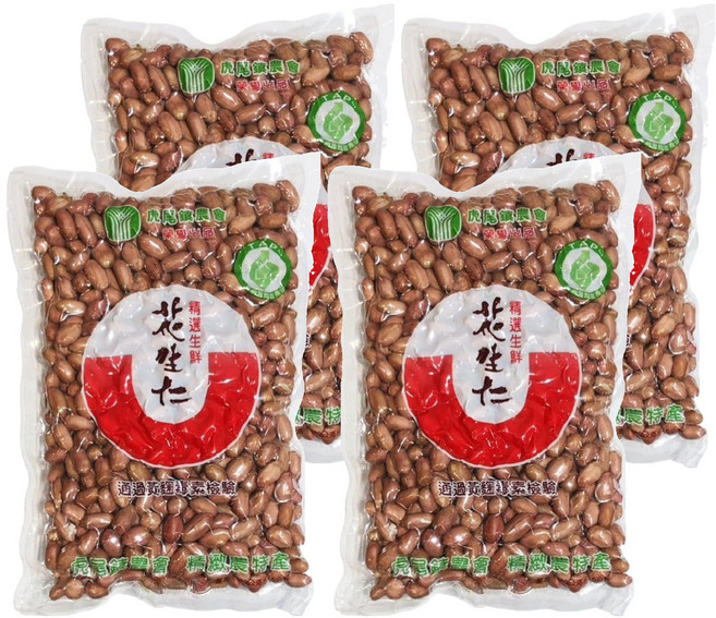虎尾鎮農會 生鮮花生仁, 600g, 4包