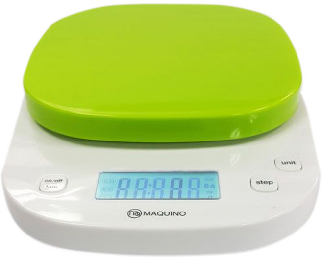 MAQUINO 日本 高精密0.1g電子料理秤, MKS-802, 綠光型, 2kg
