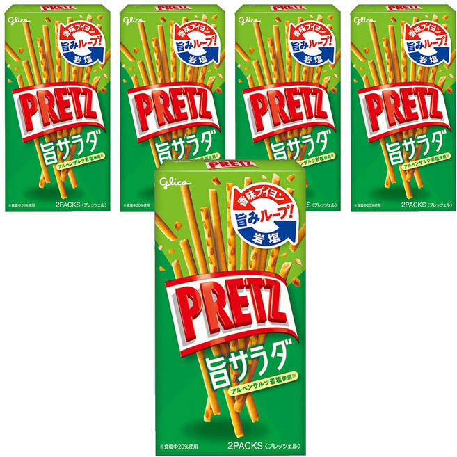 glico 格力高 PRETZ 百力滋 野菜沙拉棒, 64g, 5盒