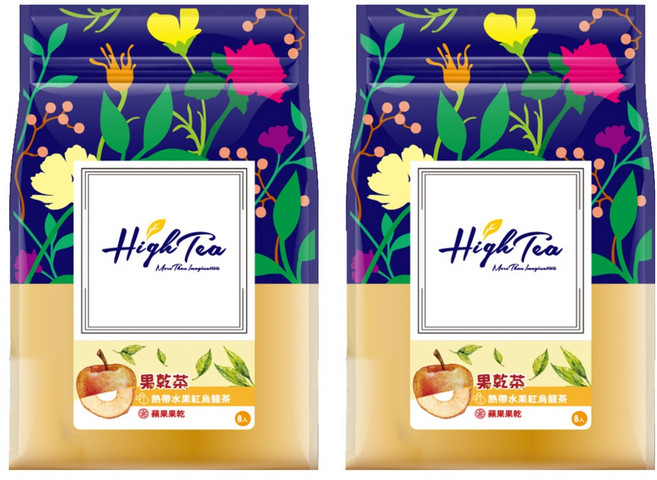 High Tea 伂橙 果乾茶 熱帶水果紅烏龍茶包 + 蘋果乾, 6.5g, 8包, 2袋