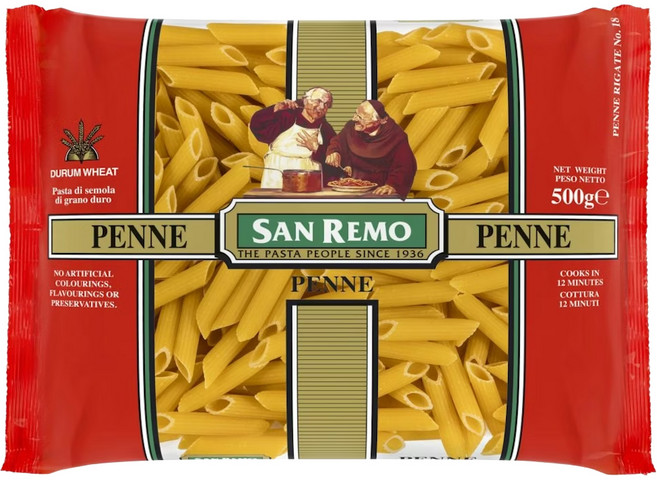 SAN REMO 義大利尖管麵, 500g, 1包