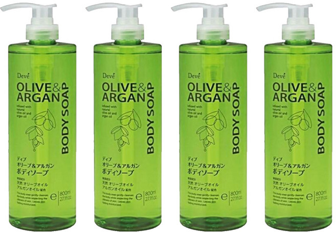 Devé 橄欖堅果油沐浴乳, 4瓶, 800ml