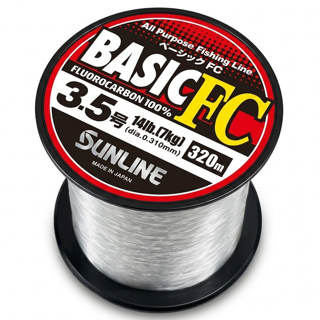 SUNLINE Basic FC 日本製 碳纖線 卡夢 下野正希 前導線 根魚 捲仔 磯釣 池釣 釣魚線, 1個